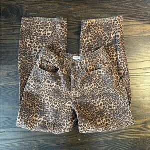 Garage leopard baggy jeans